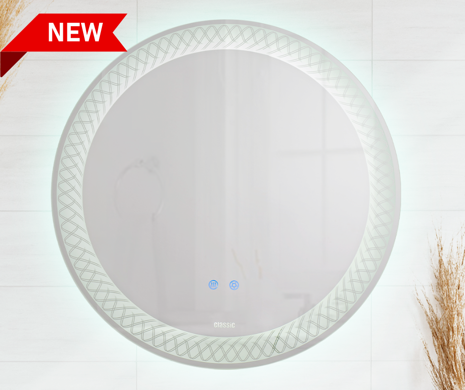 Gương LED khung Aluminum màu trắng CLG 910