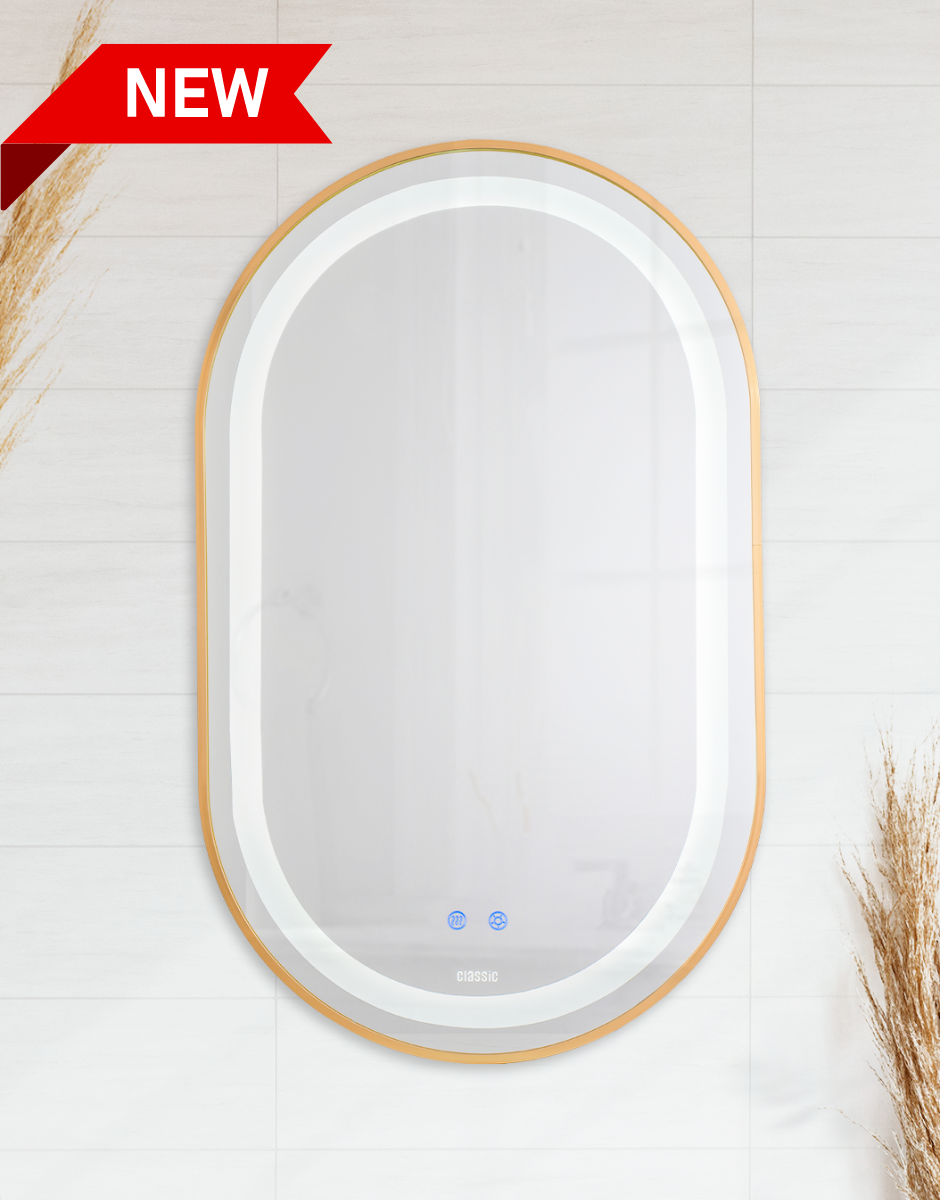 Gương LED Aluminum mạ vàng CLG919 NEW