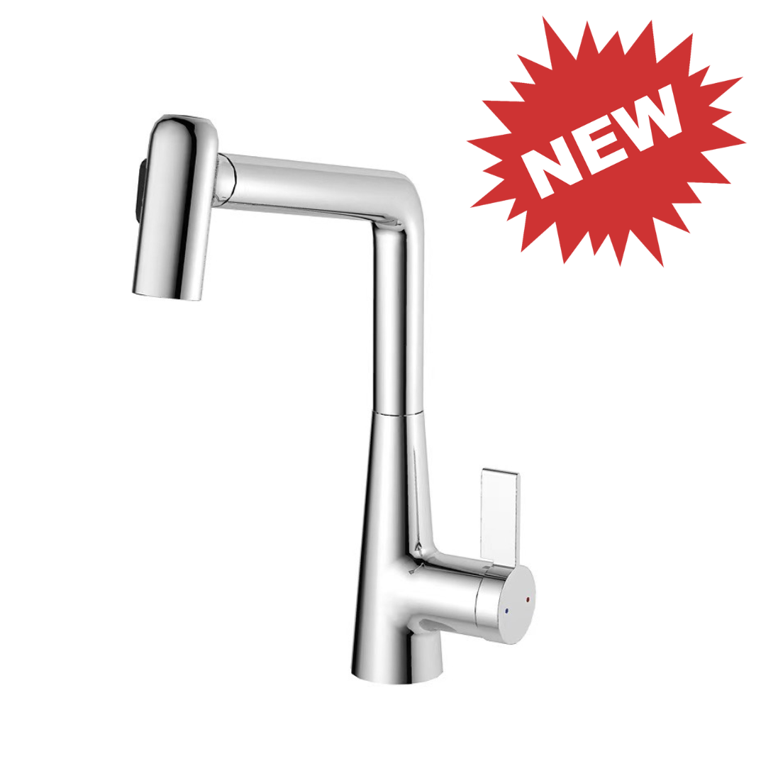 Vòi bếp nóng lạnh dây rút hai chế độ xả nước KPX 2293