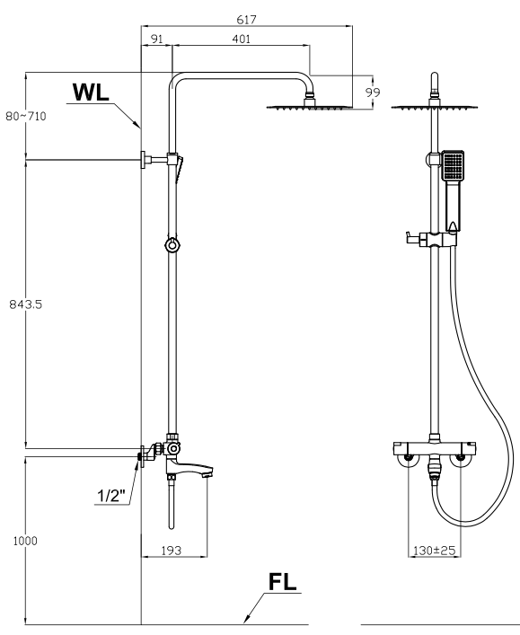 Sen tắm cây nóng lạnh SNT 1863K