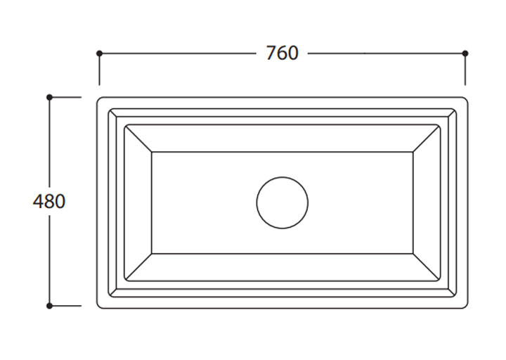 Chậu rửa Inox 1 hố đại AM 8270A