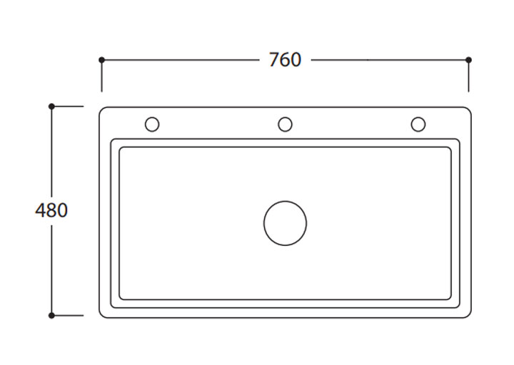 Chậu rửa Inox 1 hố đại AM 8270B