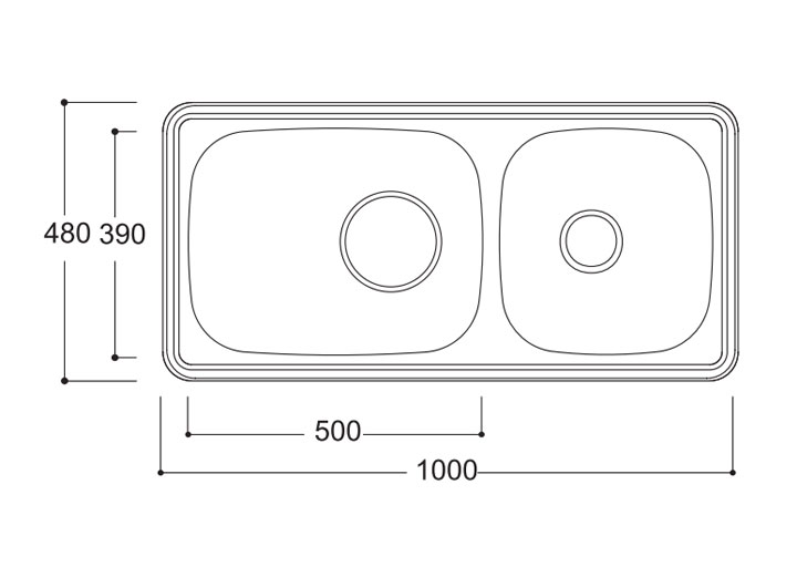 Chậu rửa Inox AM1000