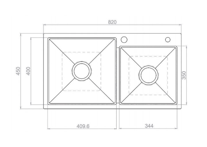 Chậu rửa bát thủ công AM8238