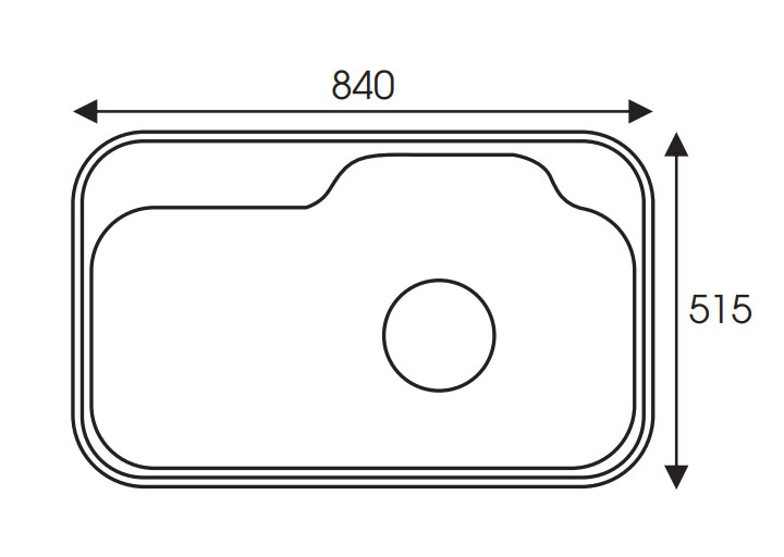 Chậu rửa bát Inox 1 hố đại CO 8415