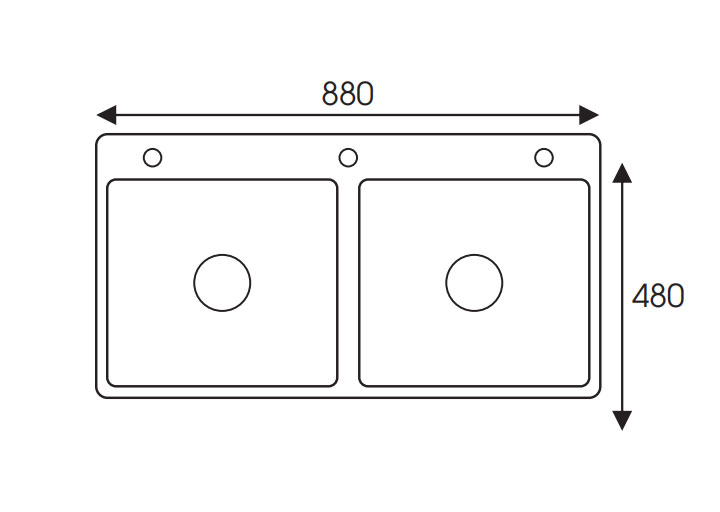 Chậu rửa Inox 2 hố cân CO 8848