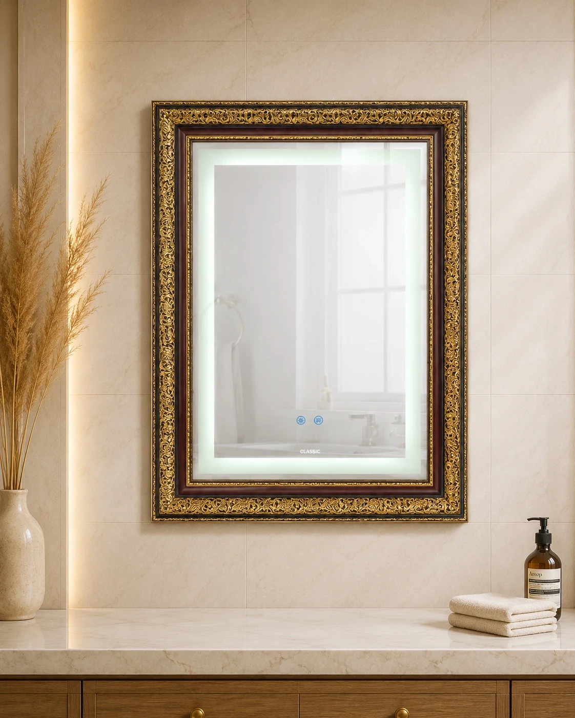 Gương LED vân ABS cao cấp CLG 917