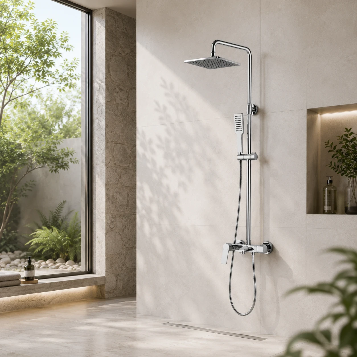 Sen tắm cây nóng lạnh có vòi xả dưới AM 1863