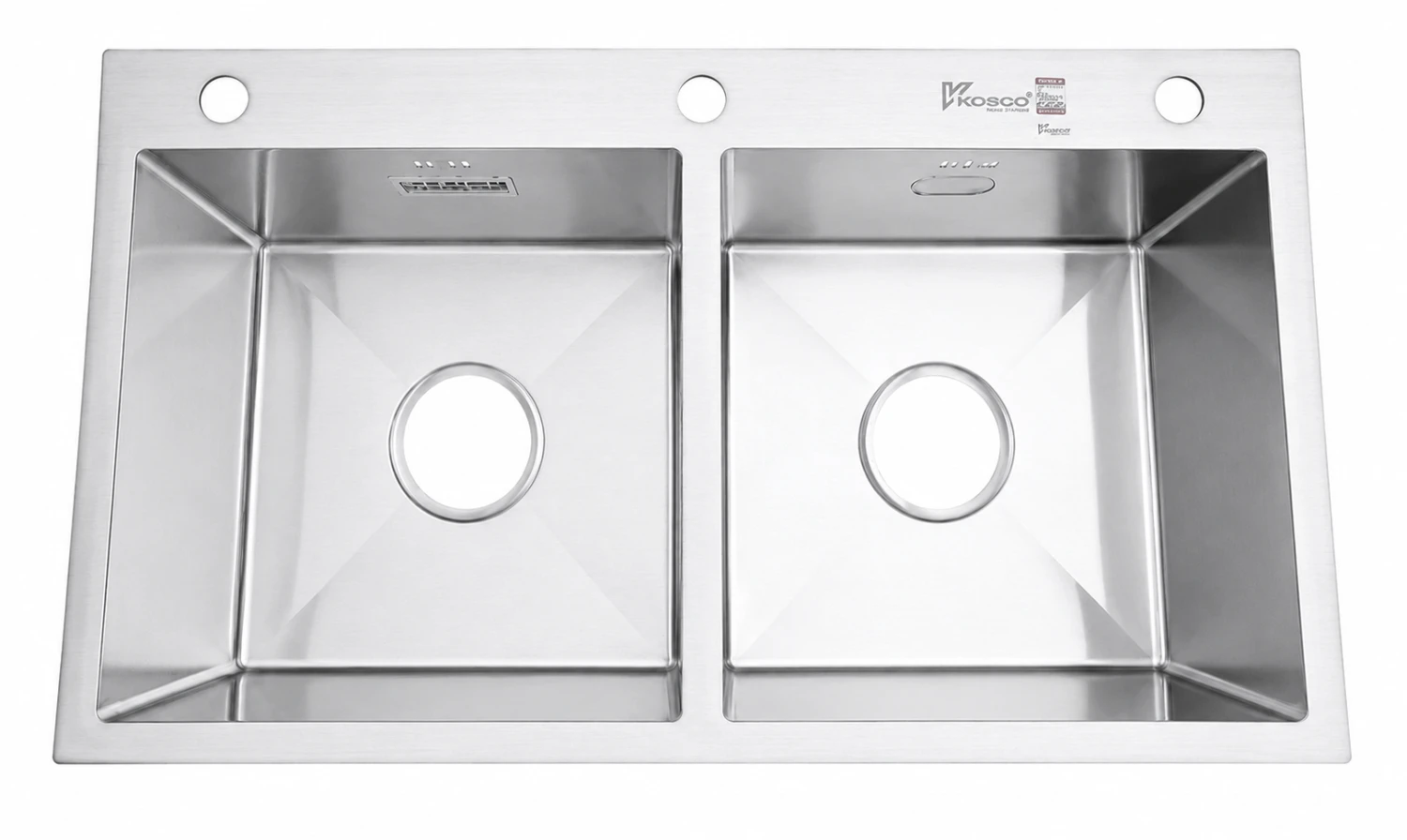 Chậu rửa inox 2 hố cân CO 8848